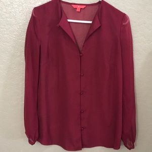 Ivanka Trump | Beet Red Nadine Blouse